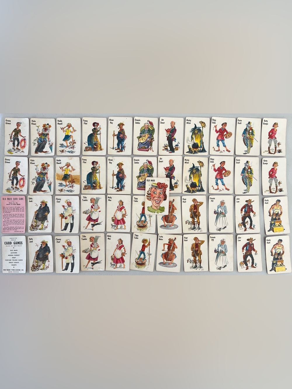 Vintage Whitman Old Maid Card Game in Box - 1950's - Complete - Picture 2 of 10